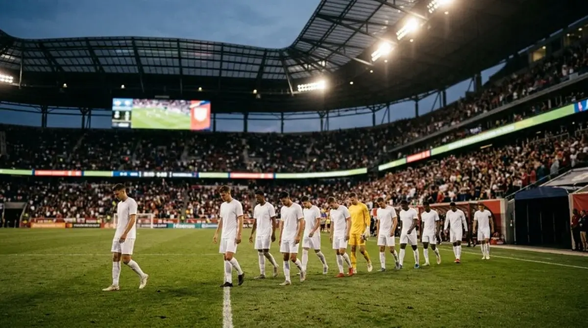 All Whites players walking off after the 1–3 loss to Egypt at the 2026 World Cup